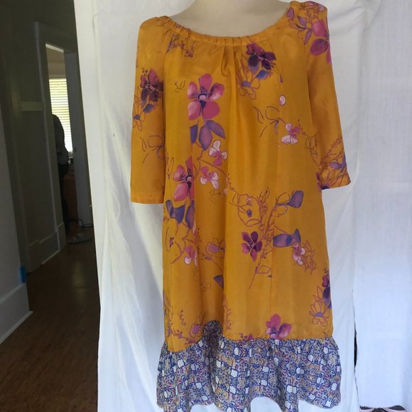 Silk Shift Dress - Picture 2 of 8